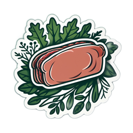 sandwich leaves SVG PNG design with clean design elements, pink and green floral elements