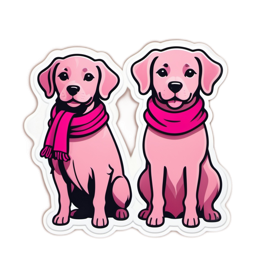 stickers pinkdogs SVG PNG design with clean design elements