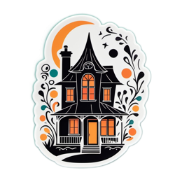 halloween vintage house SVG PNG design with clean design elements