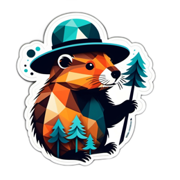 animal geometric SVG PNG design with clean design elements