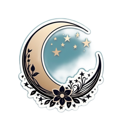 flower star SVG PNG design with floral elements