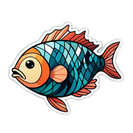artfish colorful SVG PNG design with clean design elements