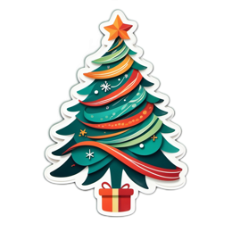 decoration tree gift SVG PNG design with clean design elements