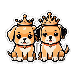 princess dogs SVG PNG design with clean design elements