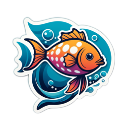fish aquatic SVG PNG design with clean design elements