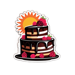 cake sun raspberries SVG PNG design