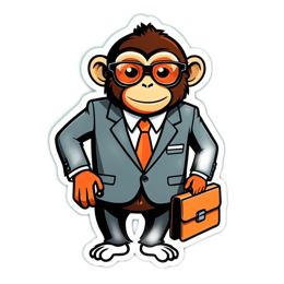 monk business smart SVG PNG design with clean design elements