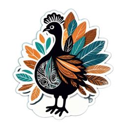peacock nature SVG PNG design with clean design elements