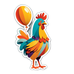 chicken balloon artistic SVG PNG design
