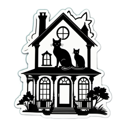house cats SVG PNG design with clean design elements