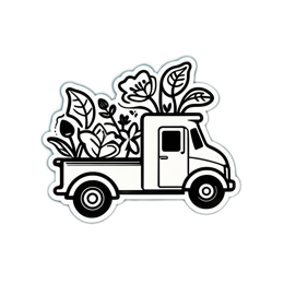farm vegetation floral SVG PNG design with white and green floral elements