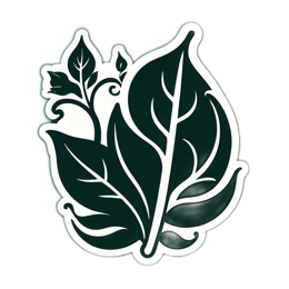 leaves botanical SVG PNG design with clean design elements