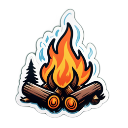 campfire flame SVG PNG design with clean design elements