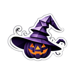pumpkin witch SVG PNG design with clean design elements
