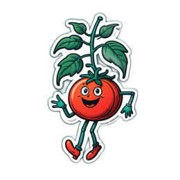 kitchen tomato sticker SVG PNG design with clean design elements