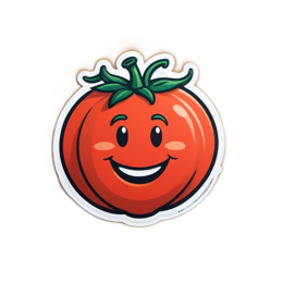 sticker tomato SVG PNG design with clean design elements