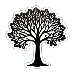tree unique SVG PNG design with clean design elements