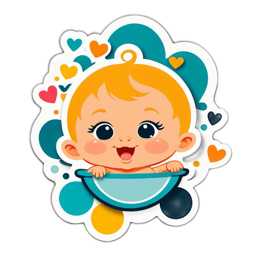 cute baby sticker SVG PNG design