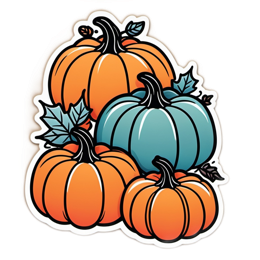 pumpkins colorful stack SVG PNG design