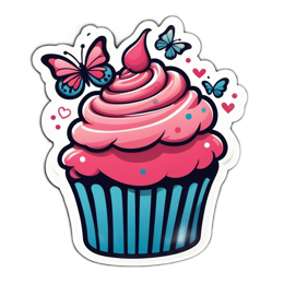 cupcake butterflies SVG PNG design
