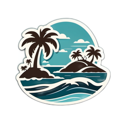 island palms wave SVG PNG design