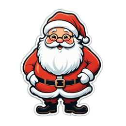santa cute SVG PNG design with clean design elements