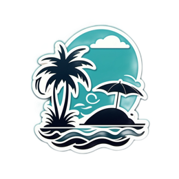 beach paradise SVG PNG design