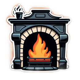 fireplace flame SVG PNG design with clean design elements