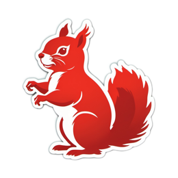 squirrel red SVG PNG design with clean design elements