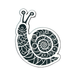 snail pattern SVG PNG design with clean design elements