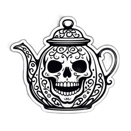 halloween skull teapot SVG PNG design