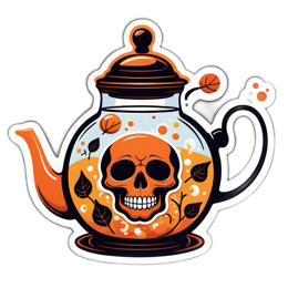 skullteapot SVG PNG design with clean design elements