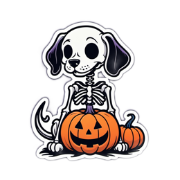 pumpkin dog SVG PNG design with clean design elements