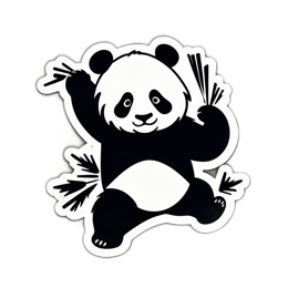 panda fun SVG PNG design with clean design elements