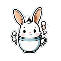 bunny cup cottoncandy SVG PNG design