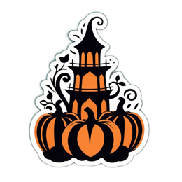 pumpkins castle SVG PNG design