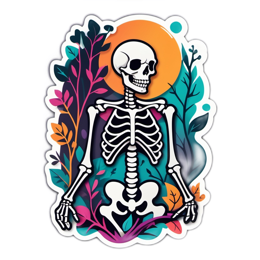 skeleton nature SVG PNG design with clean design elements