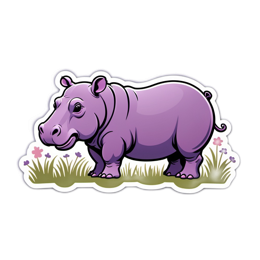 hippo cute SVG PNG design with clean design elements