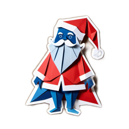 paperart santa SVG PNG design with clean design elements