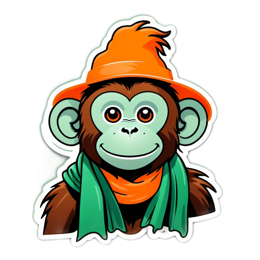 monkey holiday SVG PNG design with clean design elements