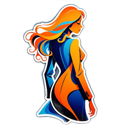 colorful stylized fashion SVG PNG design with clean design elements