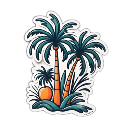 palm trees island SVG PNG design with clean design elements