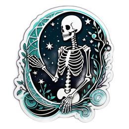 halloween skeleton SVG PNG design with clean design elements