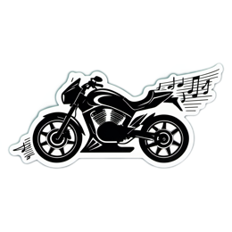 motorcycle music SVG PNG design with clean design elements