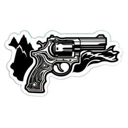 gun mountains SVG PNG design with clean design elements