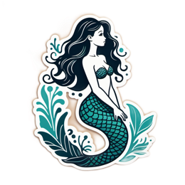 mermaid nature SVG PNG design with clean design elements