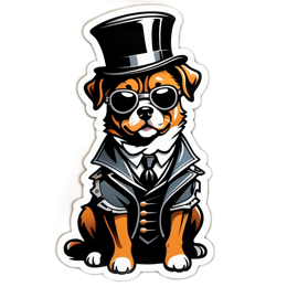 fashion stylish dog SVG PNG design