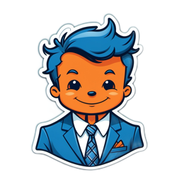 cute character suit SVG PNG design
