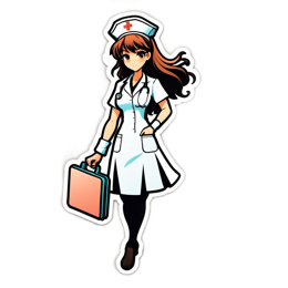nurse character sticker SVG PNG design