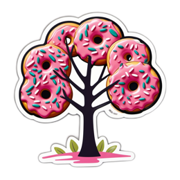 donuts tree decoration SVG PNG design